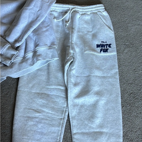 White Fox Boutique Light Gray Hoodie and Joggers Set - Picture 2 of 6
